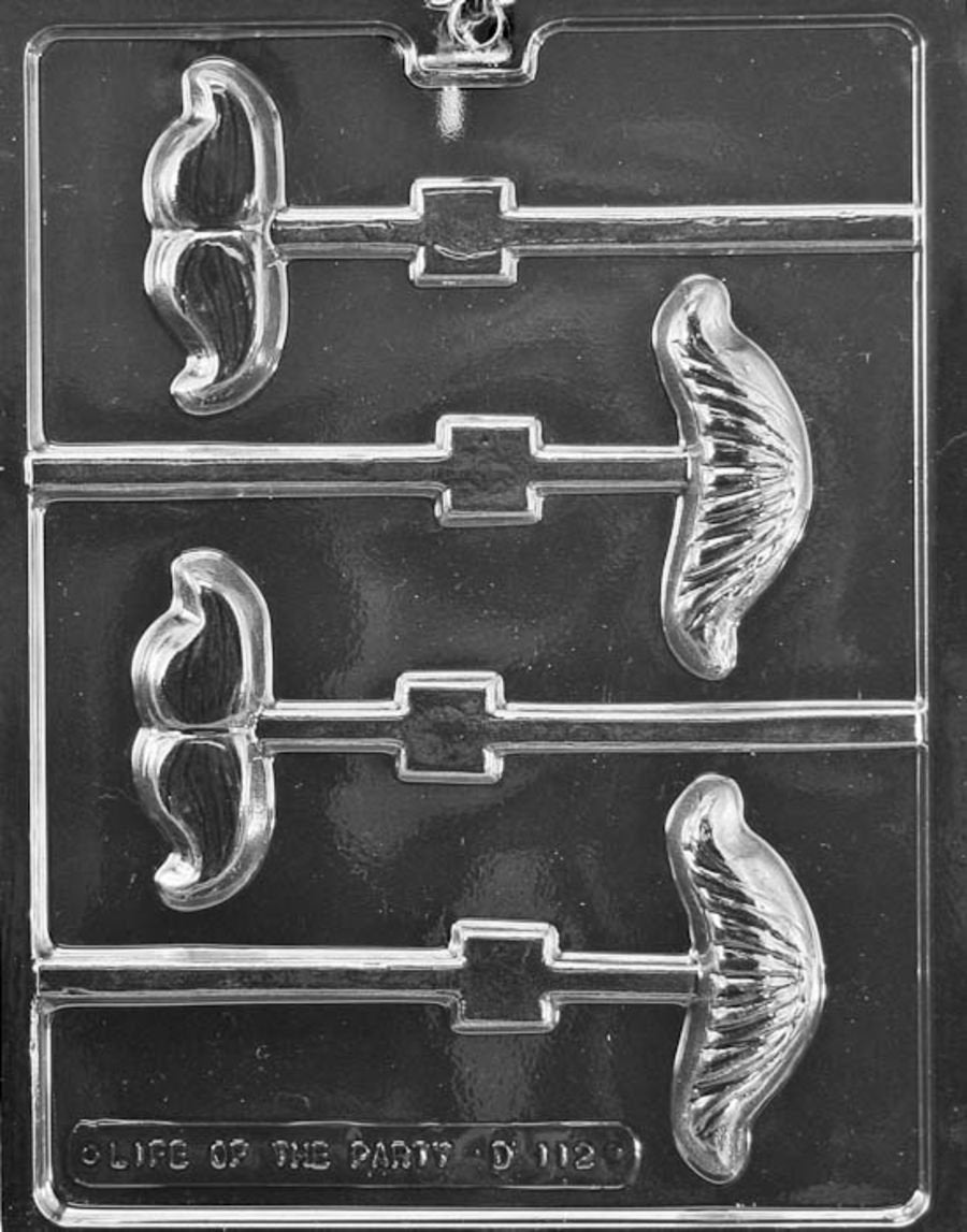 MOUSTACHE ASSORTMENT LOLLIPOP Chocolate Mould