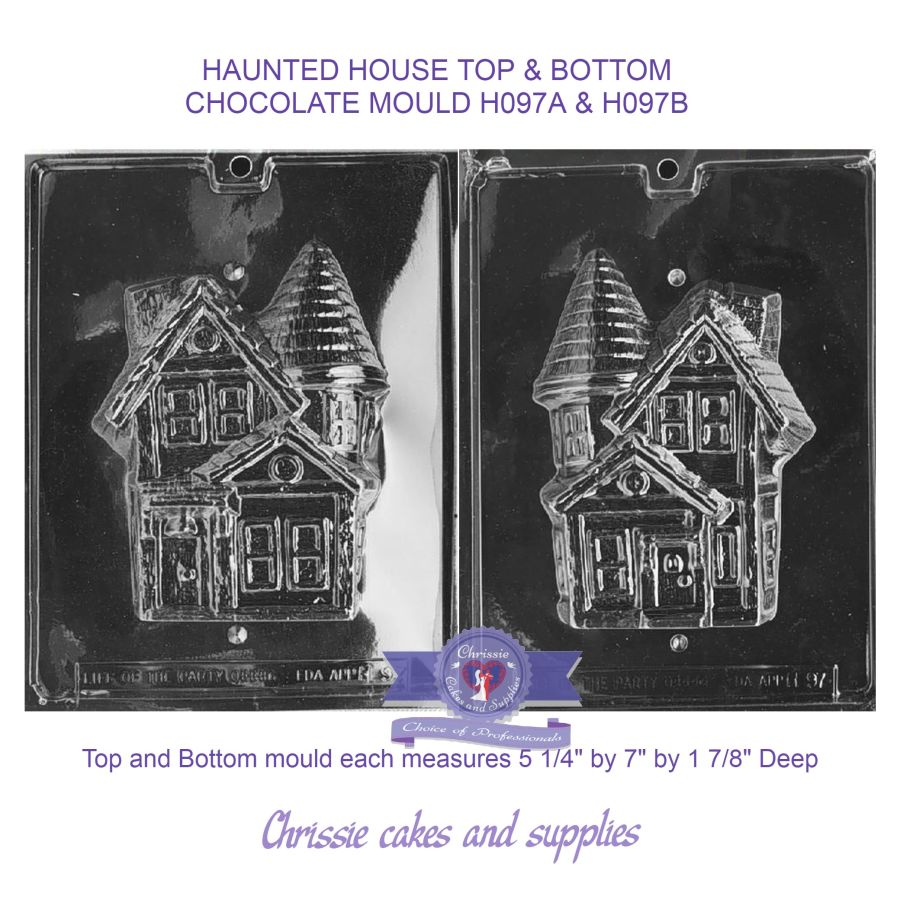 3D HAUNTED HOUSE A AND B CHOCOLATE MOULD