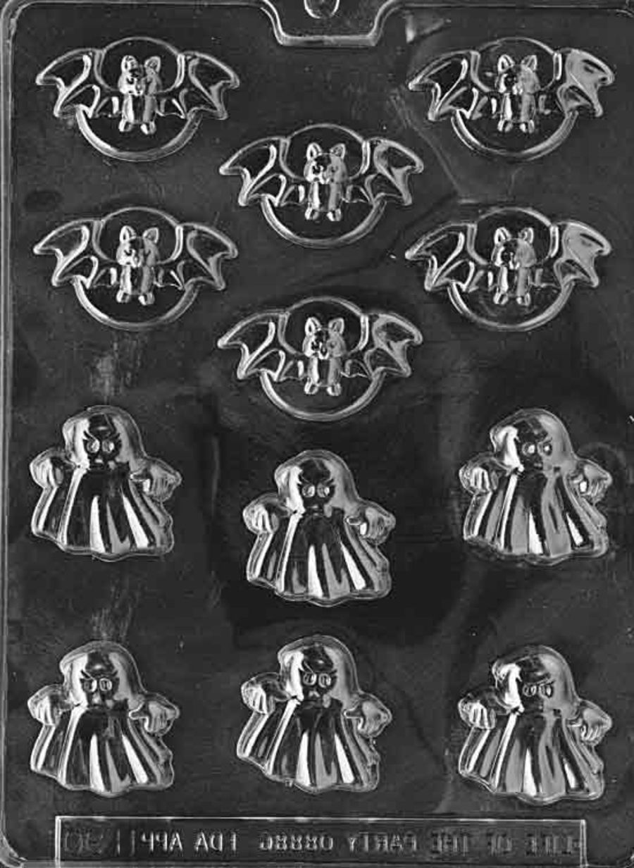 BATS AND GHOSTS BITESIZE CHOCOLATE MOULD