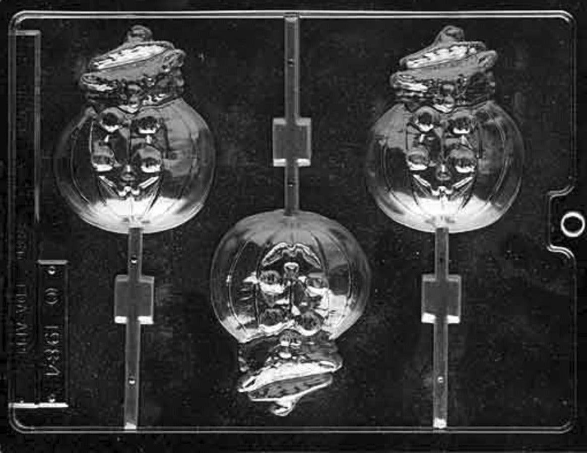 CAT IN JACK O LANTERN LOLLY CHOCOLATE MOULD
