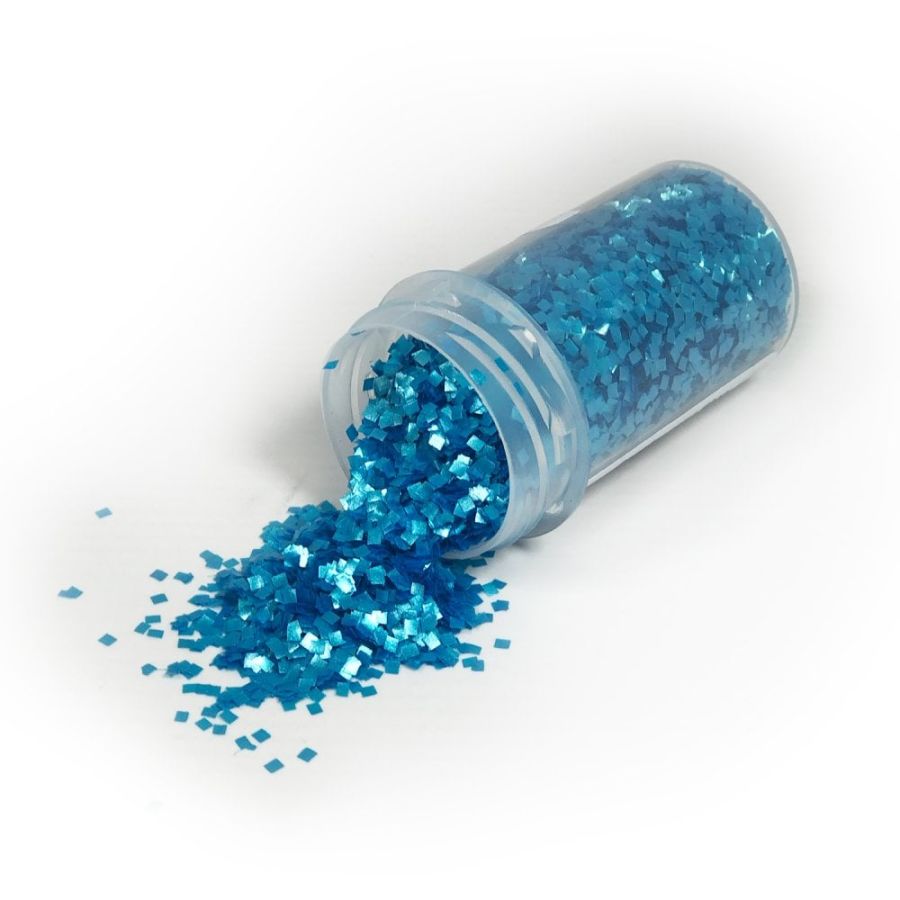 Blue Edible Glitter Squares