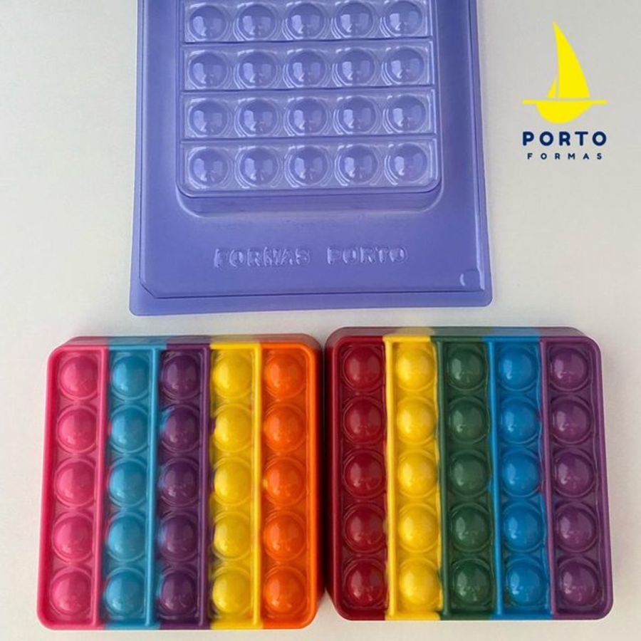 POP IT FIDGET SQUARE Chocolate Mould