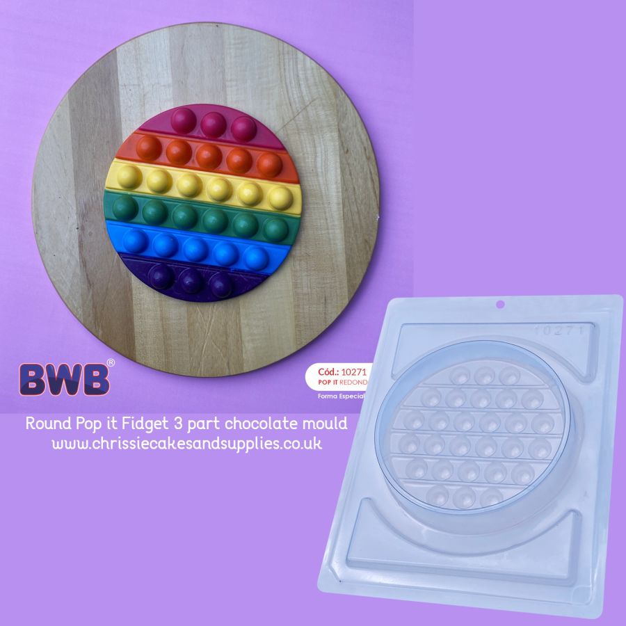 Round Pop it Fidget chocolate mould