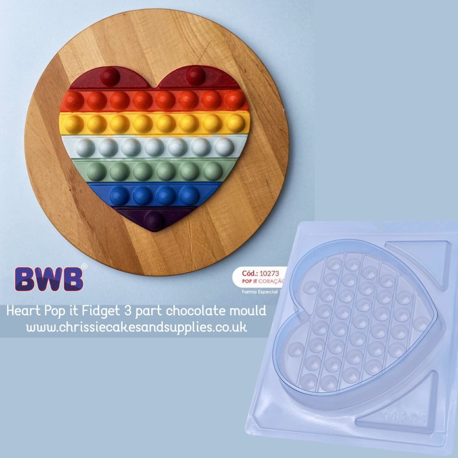 Heart Pop It Fidget Chocolate Mould