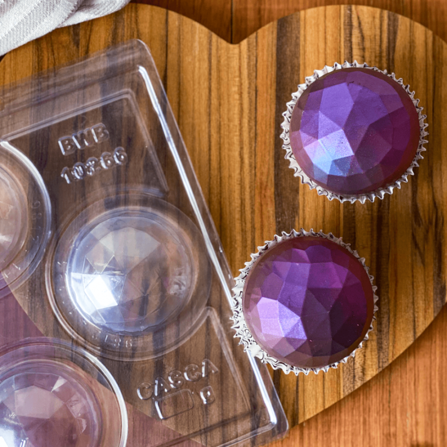 70mm Geometric Sphere Cut Chocolate Mould