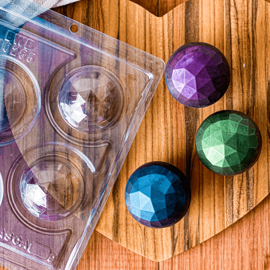 Geometric Cut 60mm Sphere Chocolate mould