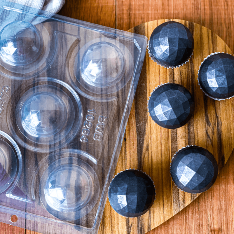 50mm Sphere Geometric Cut Chocolate Mould