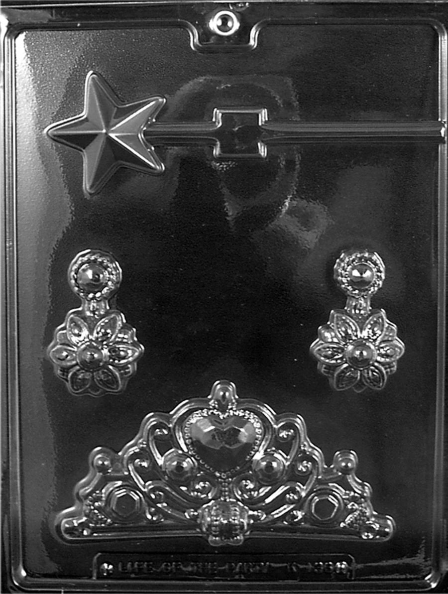 PRINCESS KIT CROWN EAR RINGS WAND CHOCOLATE MOULD