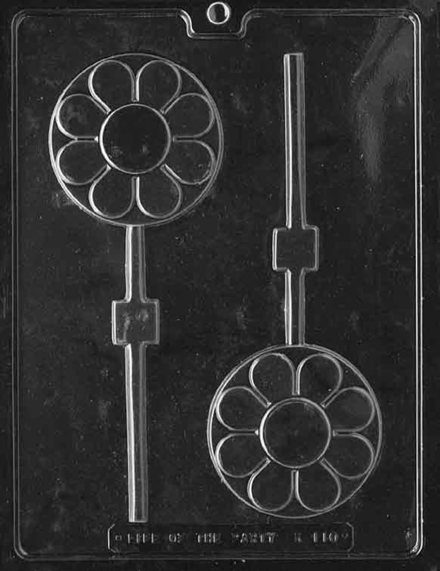 ROUND DISC FLOWER LOLLY CHOCOLATE MOULD K110