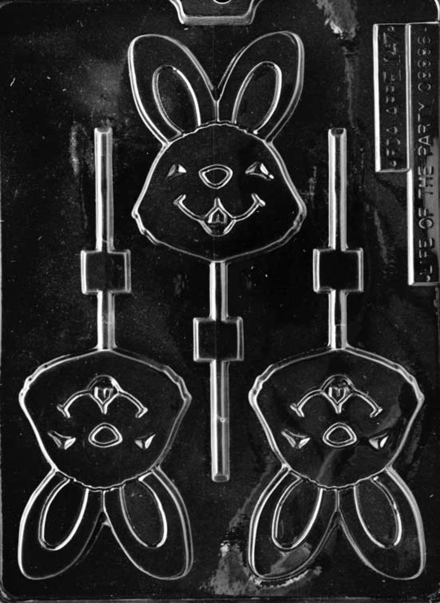 Bunny head chocolate lollipop mould