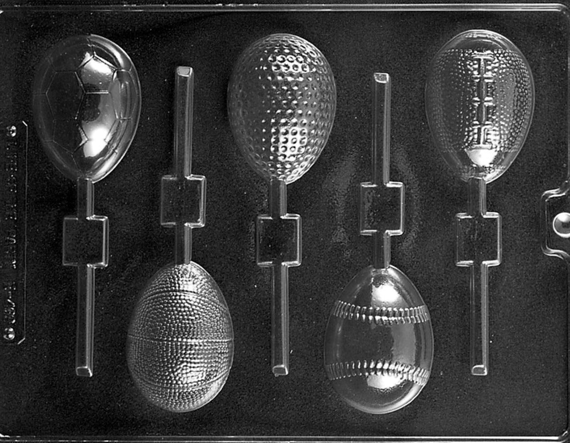 sports egg lollipop mould