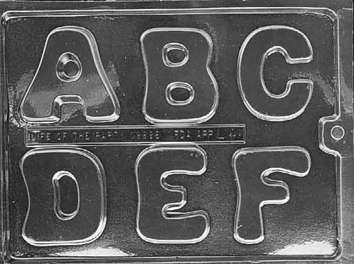 LETTERS - A, B, C, D, E, F CHOCOLATE MOULD