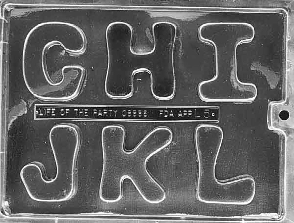 CHUNKY LETTERS AND STARS CHOCOLATE MOULD