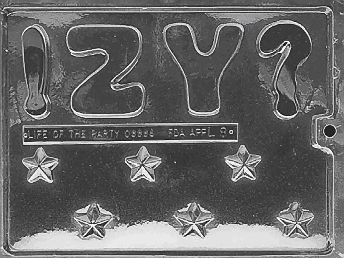 LETTERS - Y, Z, STARS CHOCOLATE MOULD L008