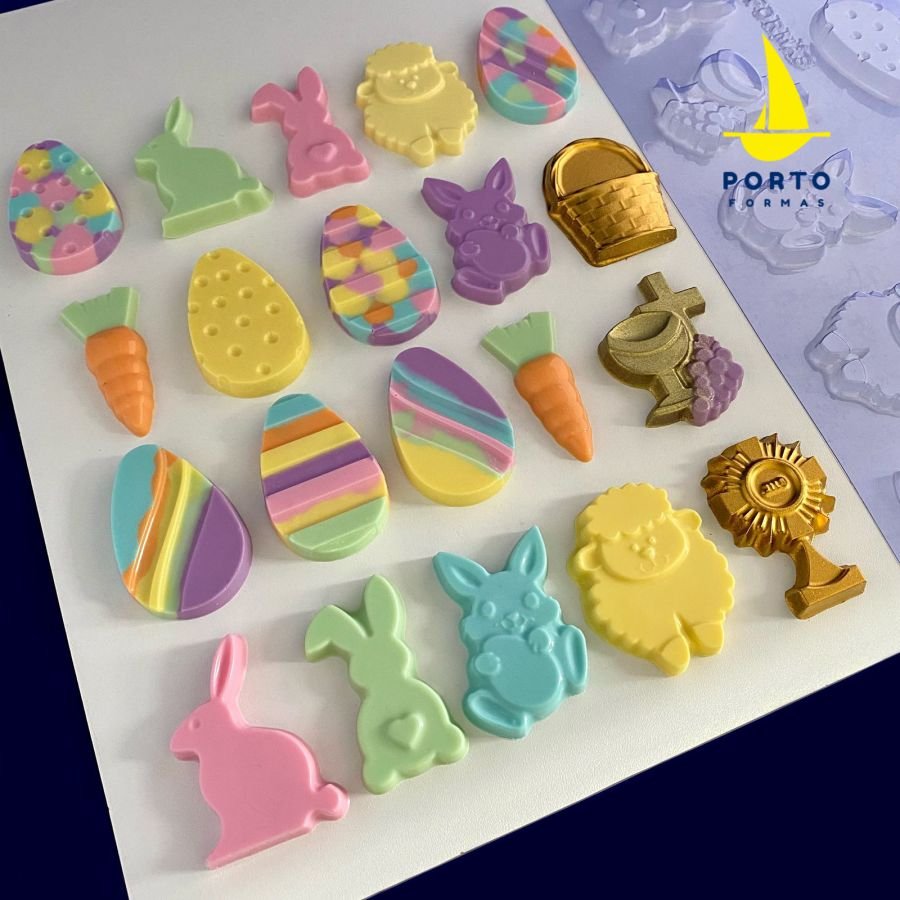 Easter Appliqués Tablet Chocolate Mould