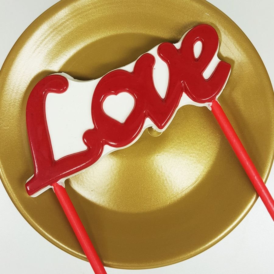 LOVE Chocolate Topper Plaque Mould