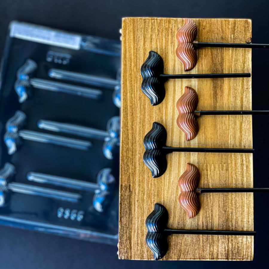 MOUSTACHE LOLLIPOP CHOCOLATE MOULD