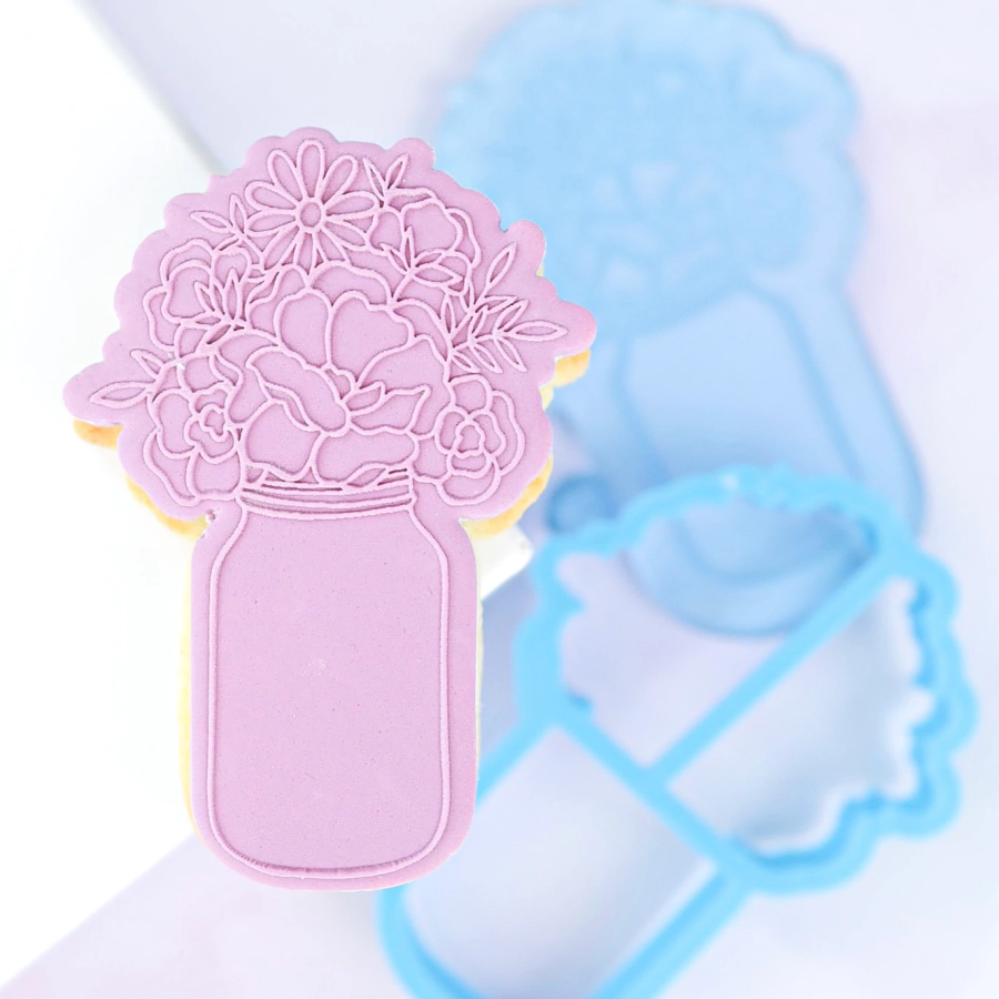 OUTBOSS STAMP N CUT - FLORAL JAR