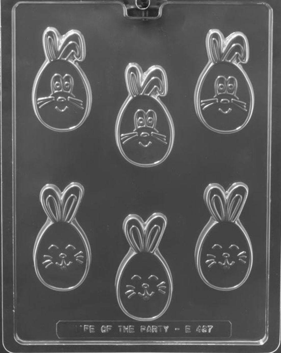 Smiling Bunny Egg Pieces Chocolate Mould