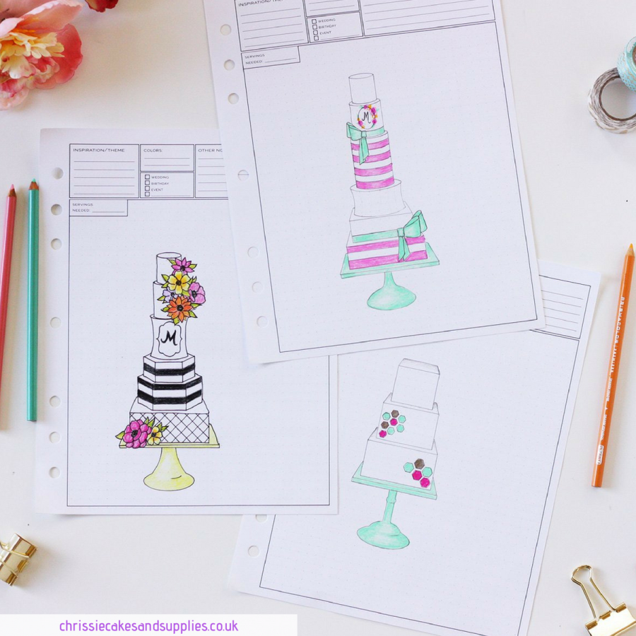 avalon cakes sketching templates uk