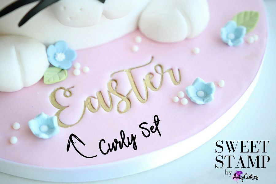 Curly Lettering Stamp Set