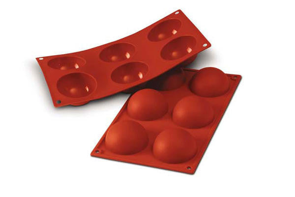 6 Cavity 60mm Half Sphere Silicone Mould