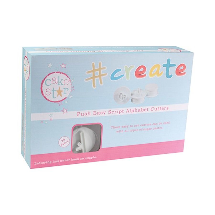 Cake Star Push Easy Script Cutters