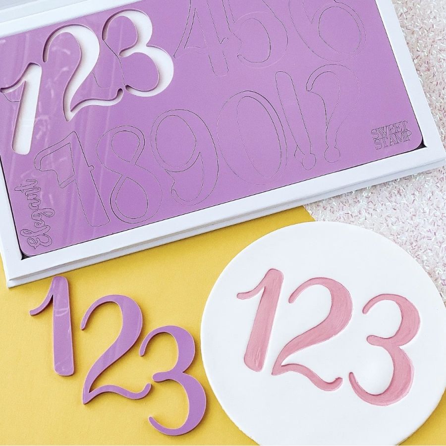 GIANT ELEGANT NUMBERS STAMP SET