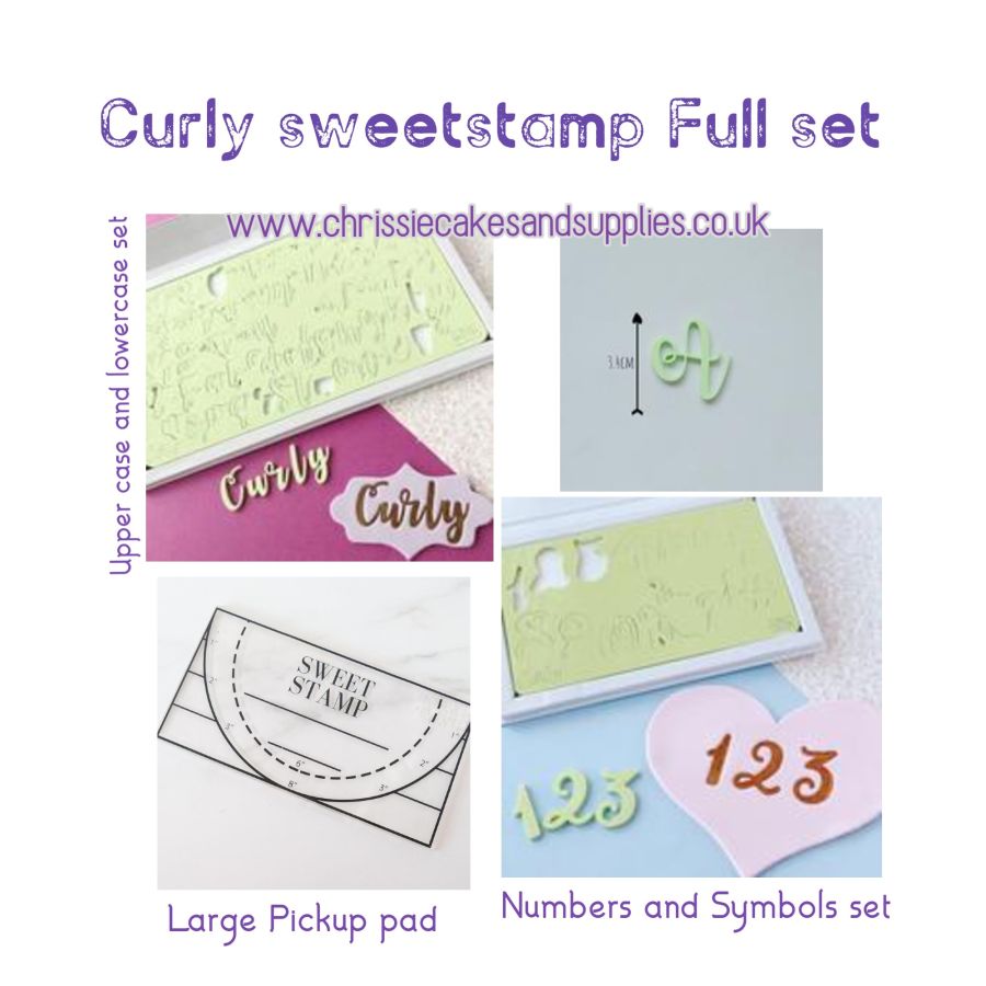 Curly Lettering Stamp Set