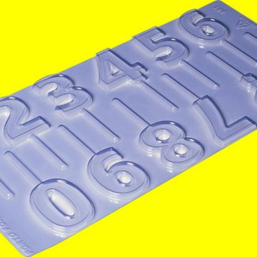 Numbers Lollipop chocolate mould