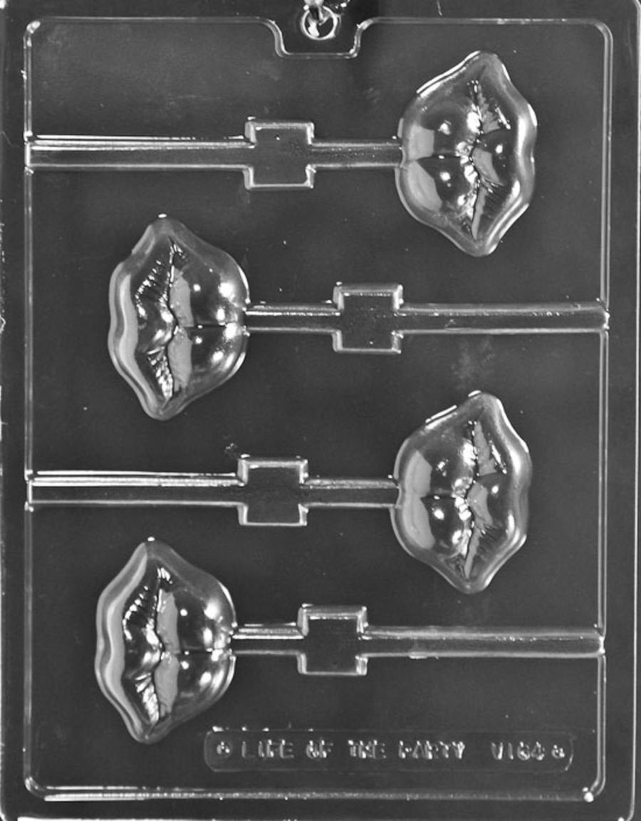 Luscious Lips Lollipop Chocolate Mould