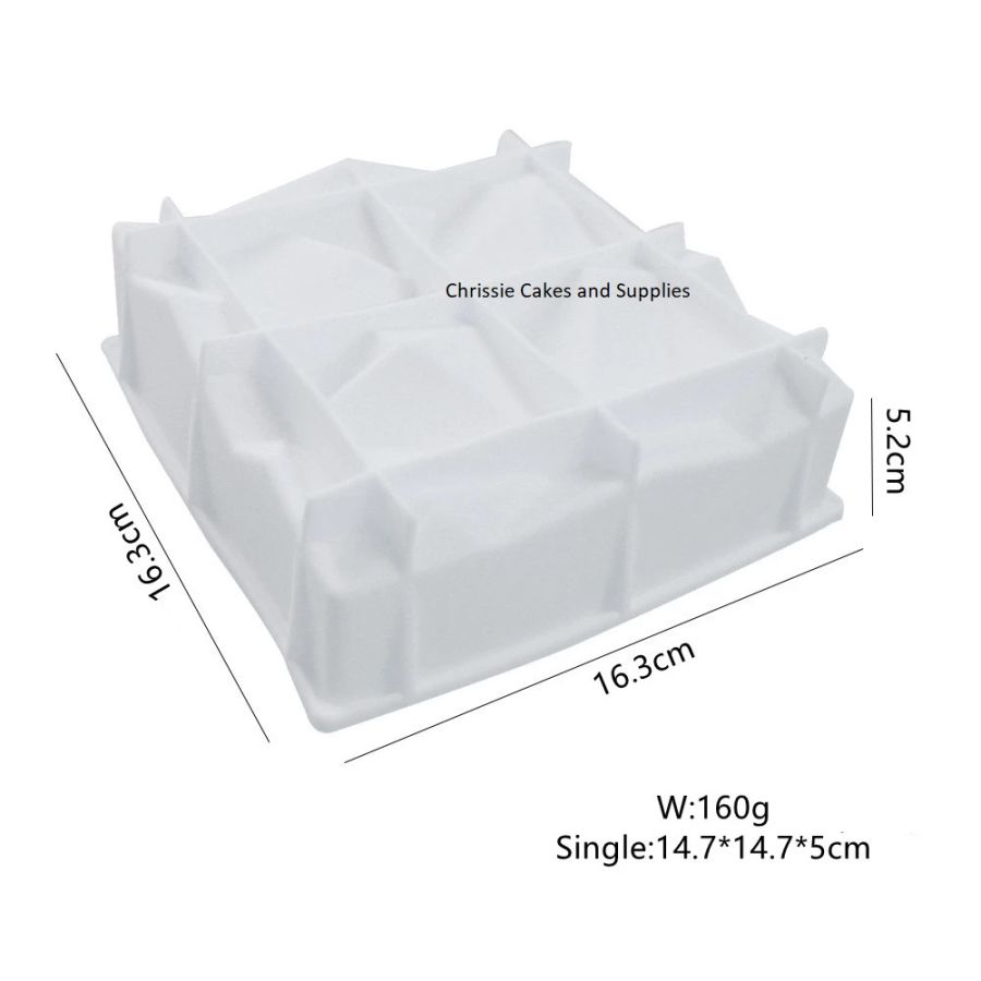 Square Geometric Breakable Smash Mould