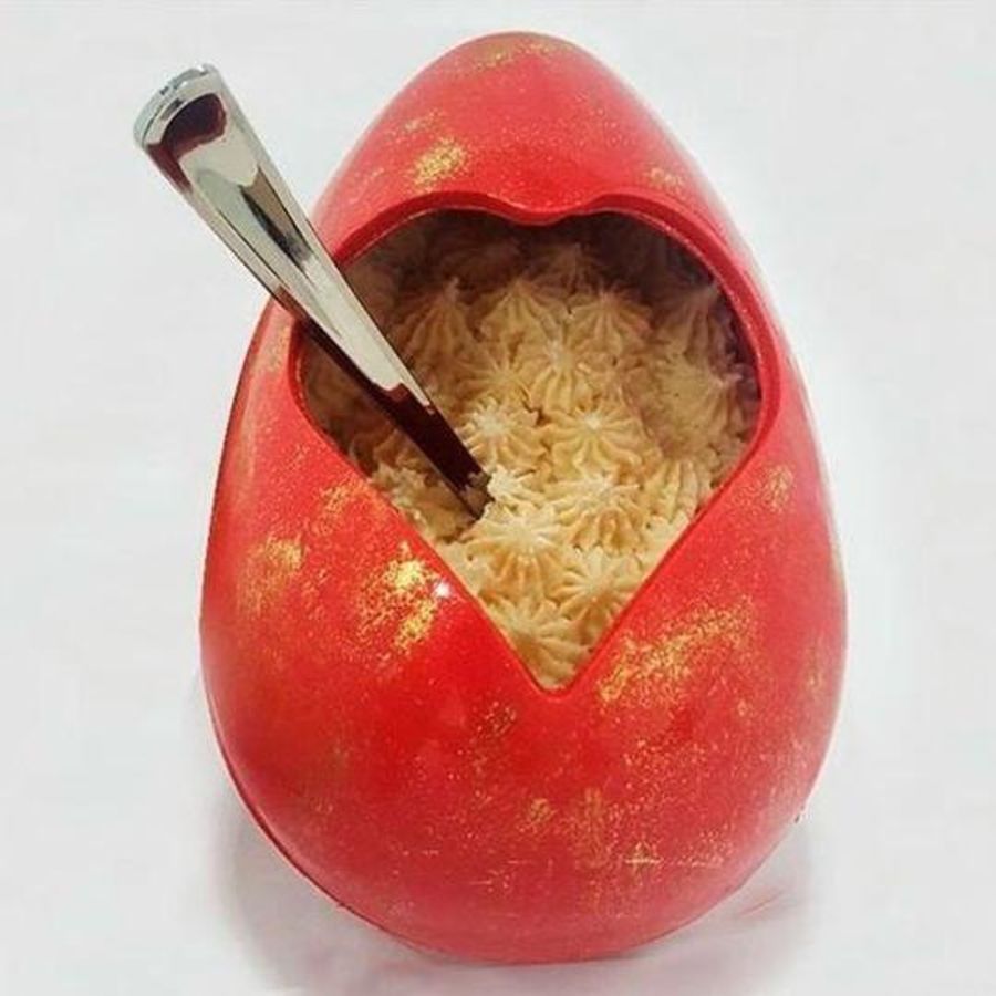 Large Open Heart Hollow Front & Back Egg 500g