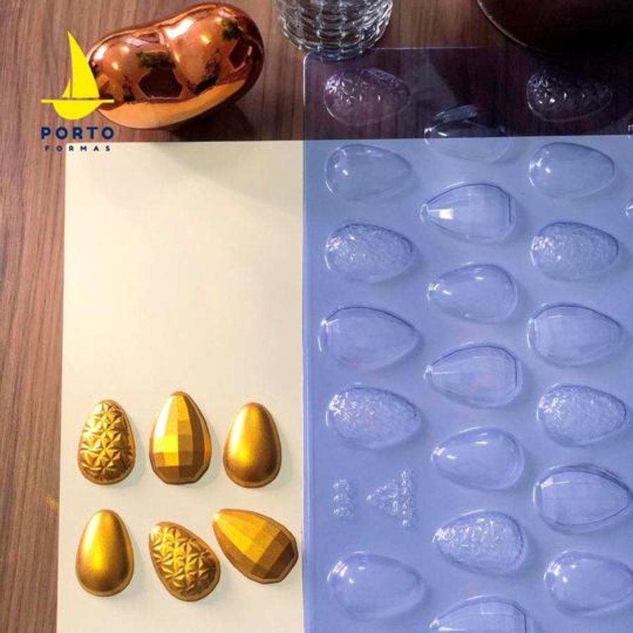 Mini Geo Easter eggs 3 in 1 Chocolate mould - 10g