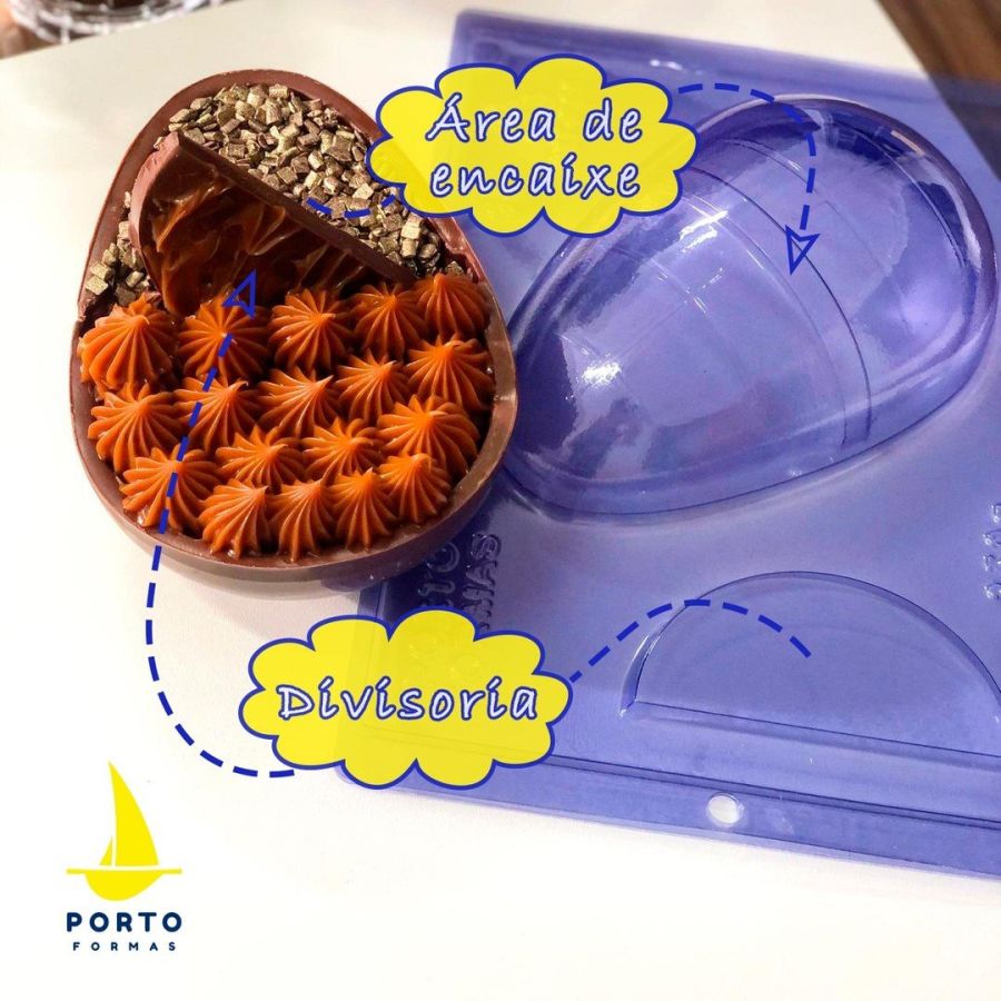 Easter Egg Mould with Divider Chocolate Mould