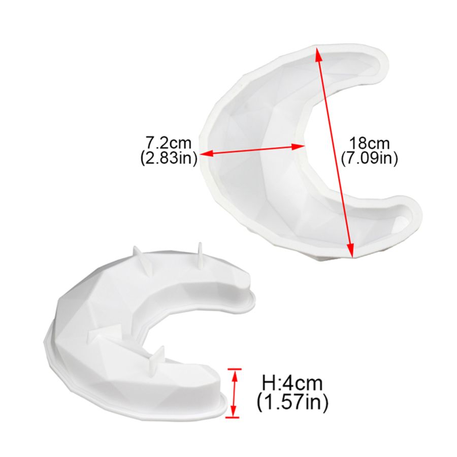 Geometric Crescent Moon Mould- Ramadan - 2 Sizes