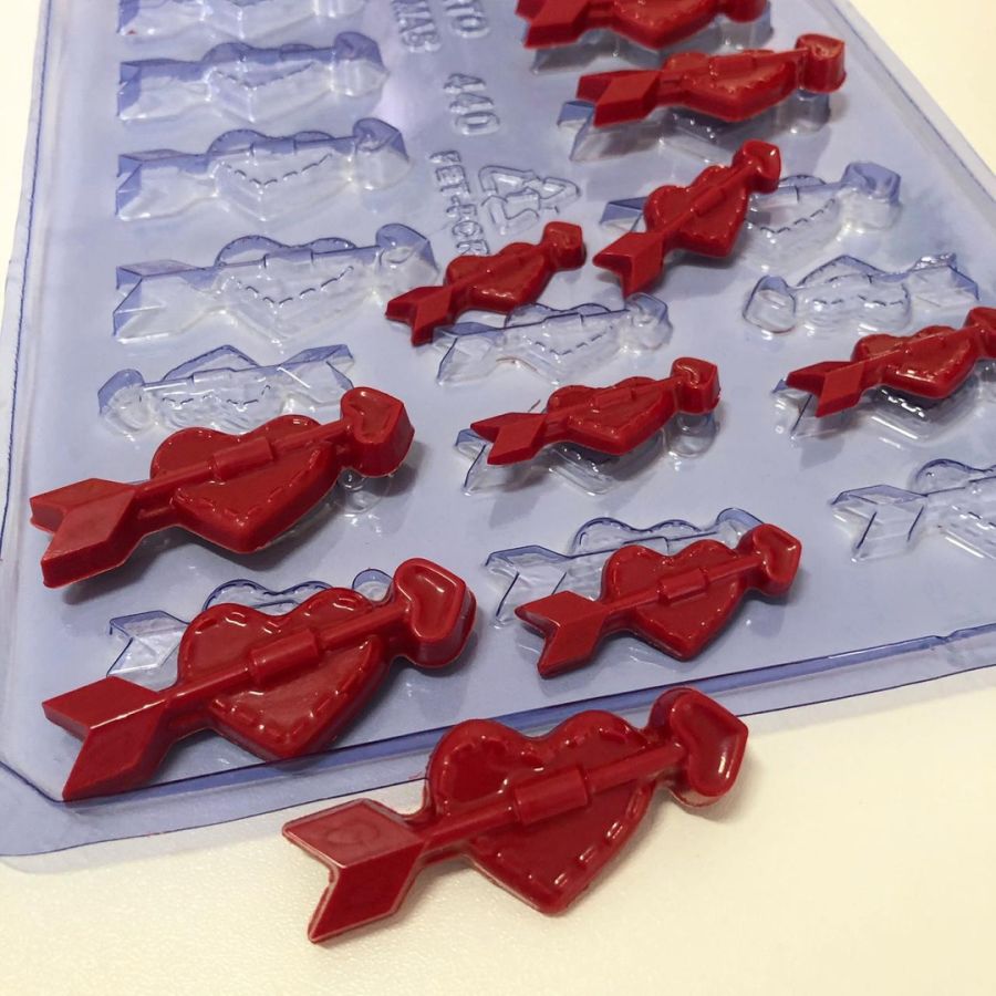 CUPID HEART APPLIQUE Chocolate Mould