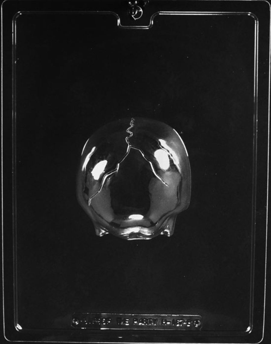 MEDIUM 3D SKULL FRONT AND BACK CHOCOLATE MOULD