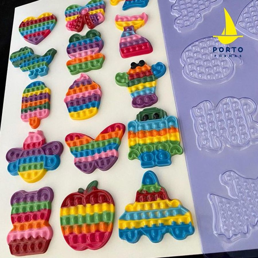 POP IT FIDGET APPLIQUES Chocolate Mould