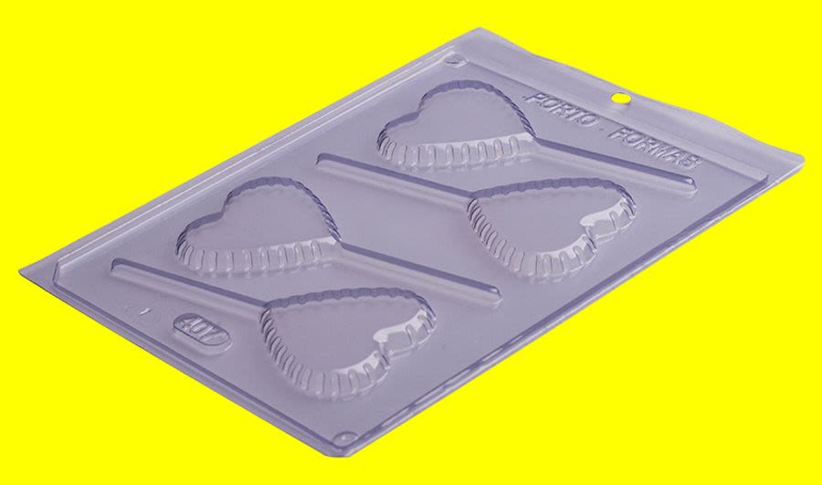 LOVE HEART LOLLIPOP CHOCOLATE MOULD