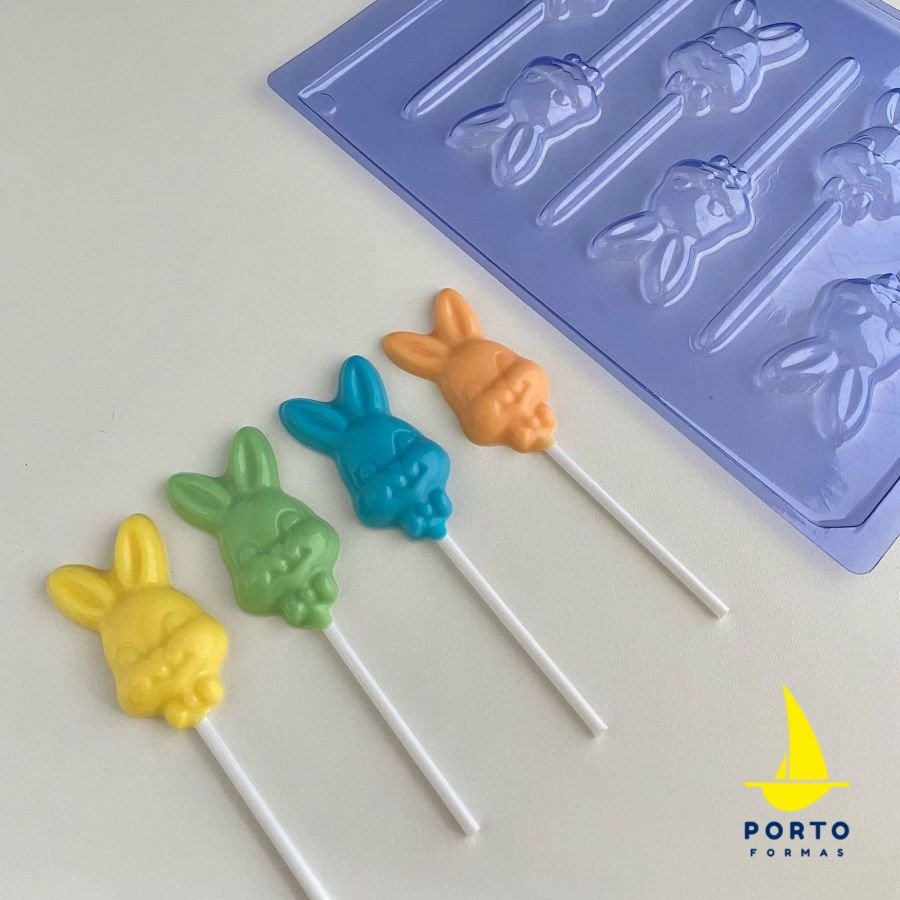 Bunny with Bow Tie Lollipop Chocolate Mould