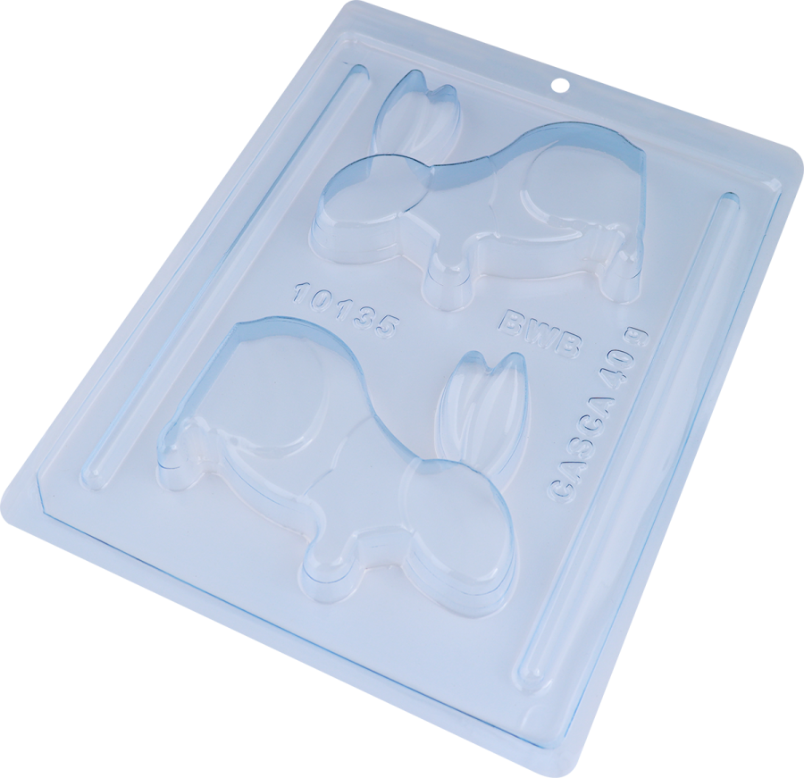 JUMPING RABBIT 3 PART CHOCOLATE MOULD BWB 10135