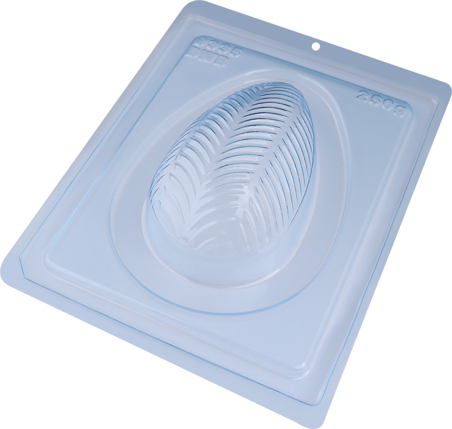 PLUMA FEATHER TEXTURED EGG 250G CHOCOLATE MOULD