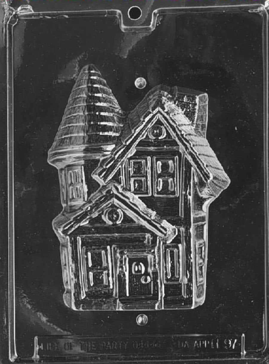 3D HAUNTED HOUSE A AND B CHOCOLATE MOULD