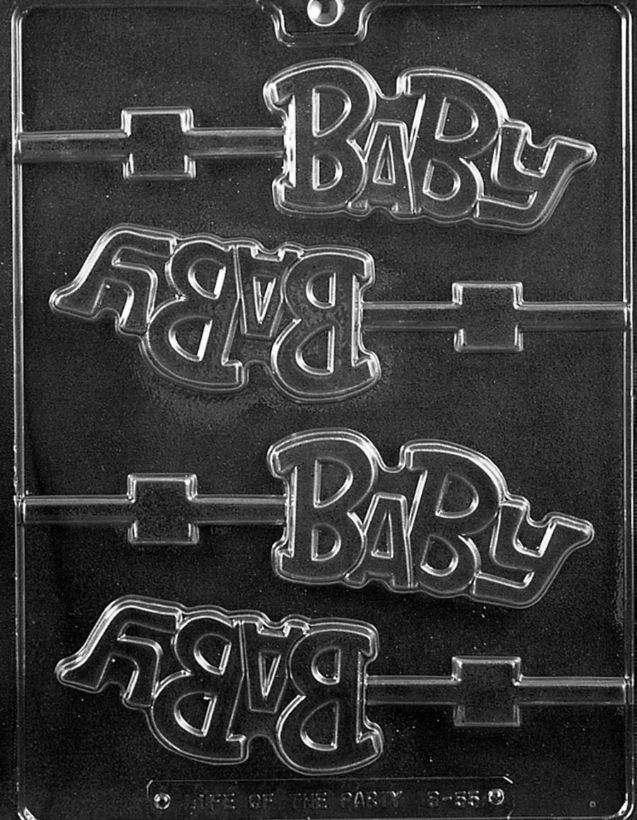 Gender reveal chocolate lolly mould for baby shower party
