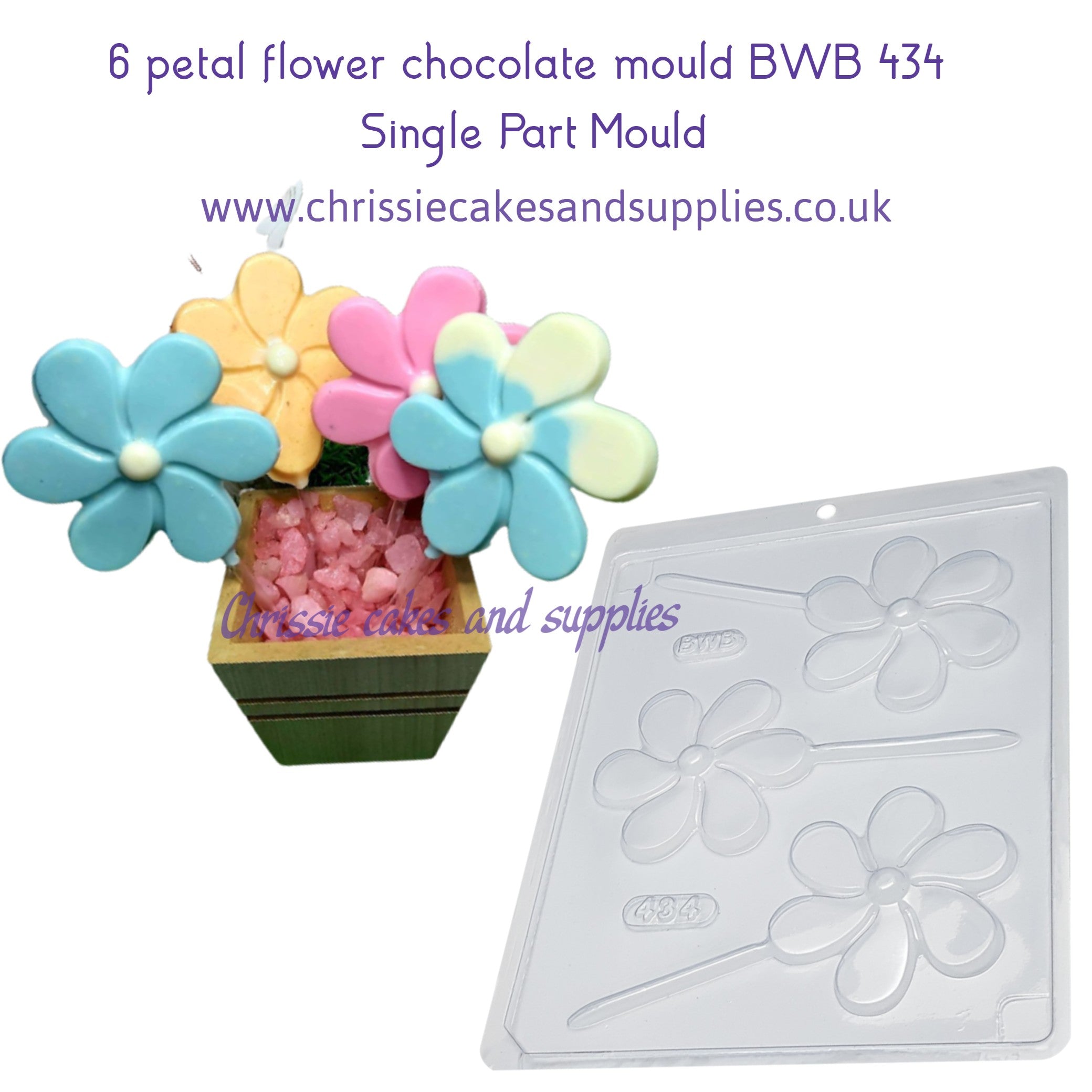 6 Petal Flower Chocolate Mould