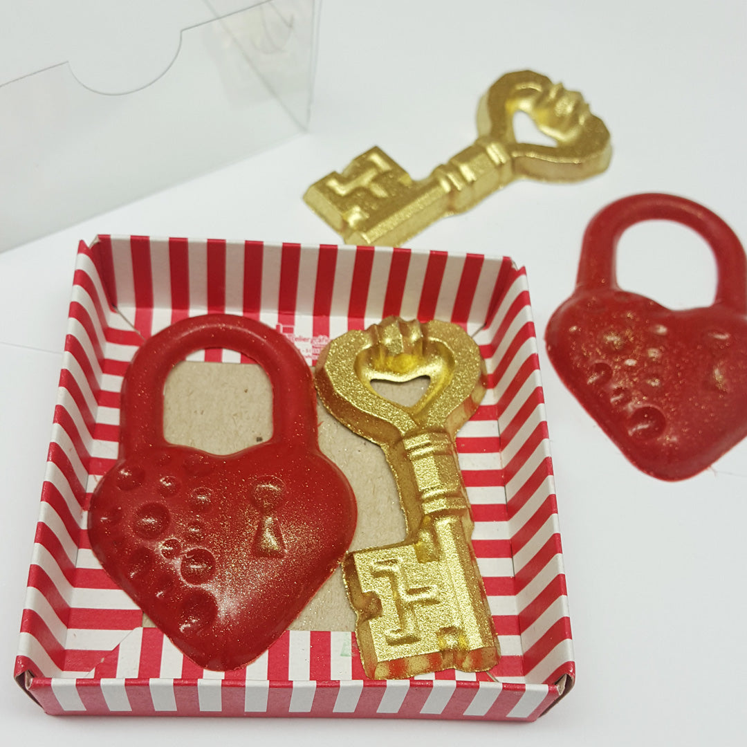HEART KEY AND PADLOCK CHOCOLATE MOULD