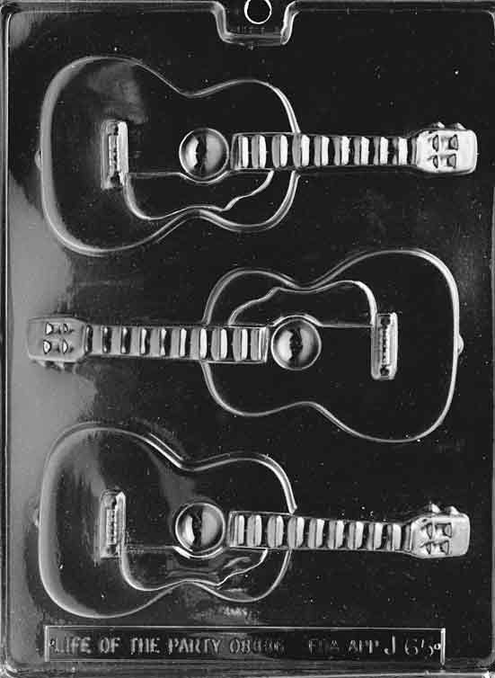 3 CAVITY GUITAR CHOCOLATE MOULD