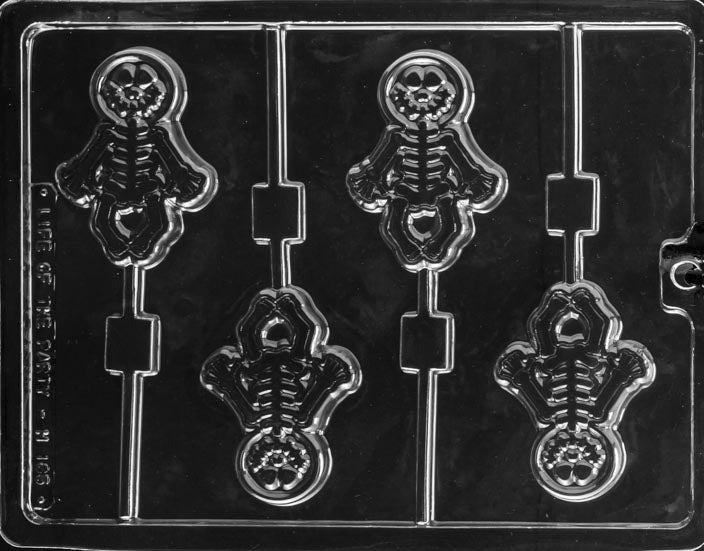 Halloween skeleton chocolate lolly lollipop mould