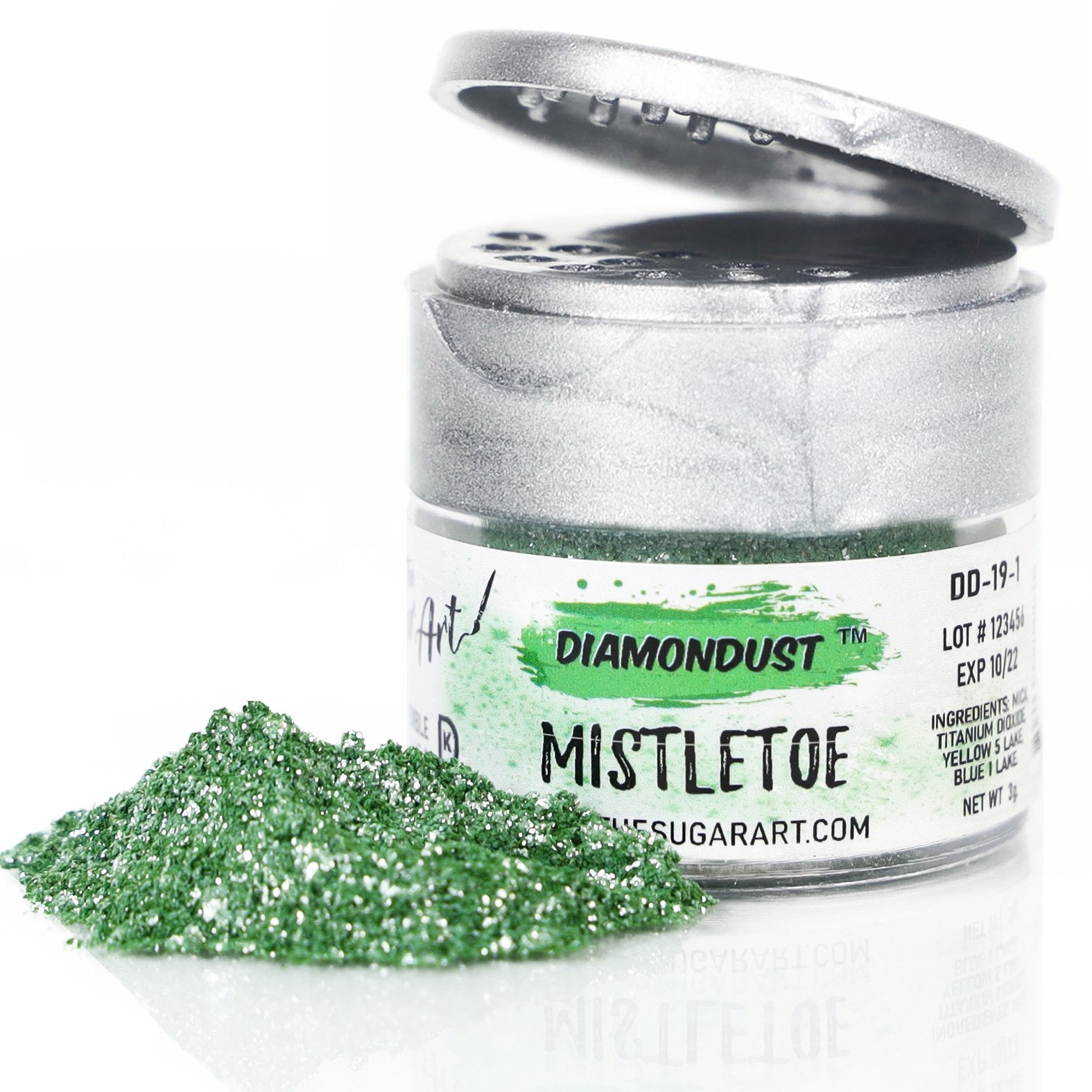 Mistletoe Dark Green Edible Glitter